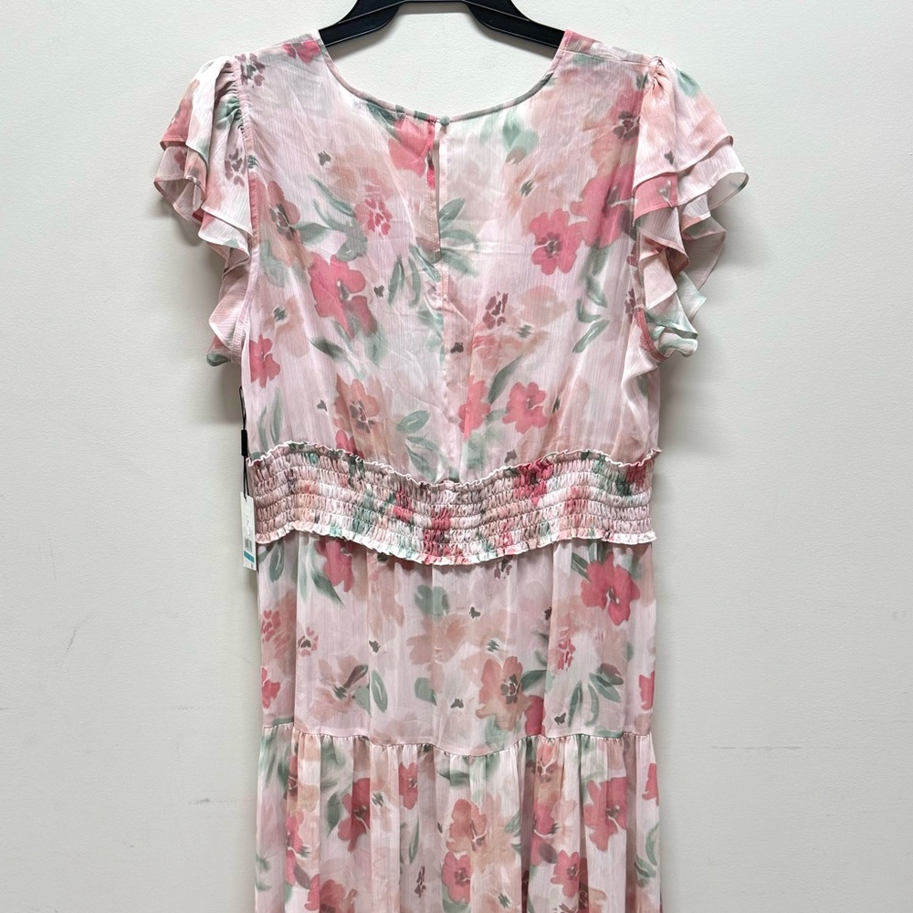 Calvin Klein Smocked Floral Maxi Dress - Picture 4 of 6